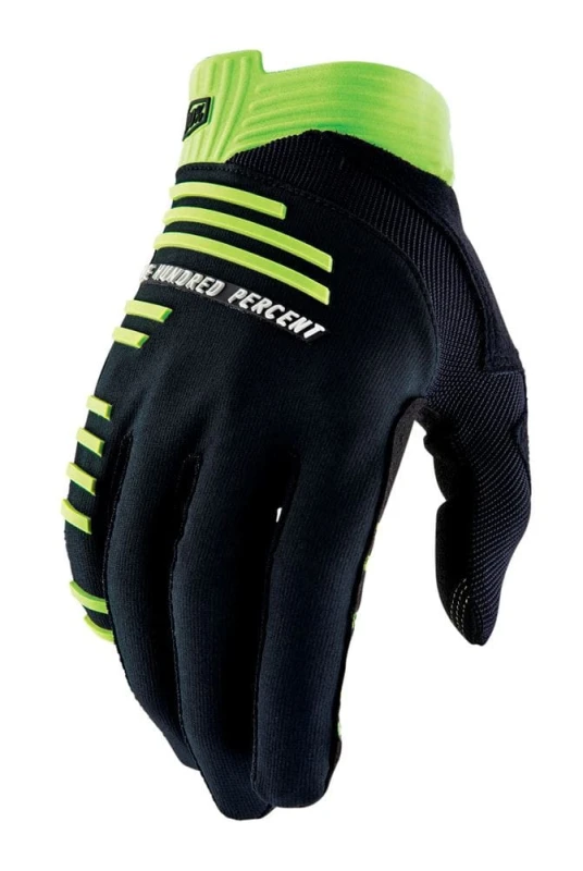 Rękawiczki 100% R-CORE Gloves Black Lime - XL (długość dłoni 200-209 mm) (NEW 2022)