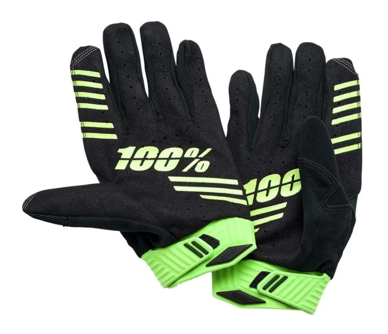 Rękawiczki 100% R-CORE Gloves Black Lime - XL (długość dłoni 200-209 mm) (NEW 2022)
