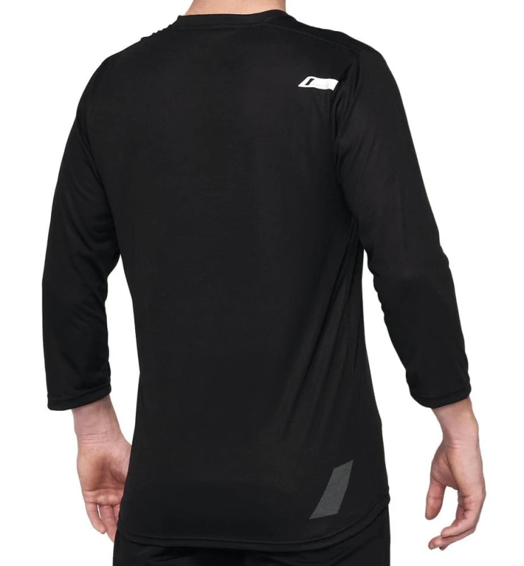 Koszulka męska 100% AIRMATIC 3/4 Sleeve Black roz. M