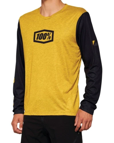 Koszulka męska 100% AIRMATIC Long Sleeve Dijon roz. L