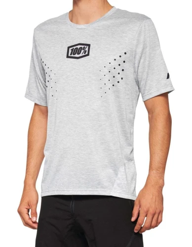 Koszulka męska 100% AIRMATIC Mesh Jersey krótki rękaw grey roz. S (NEW 2022)