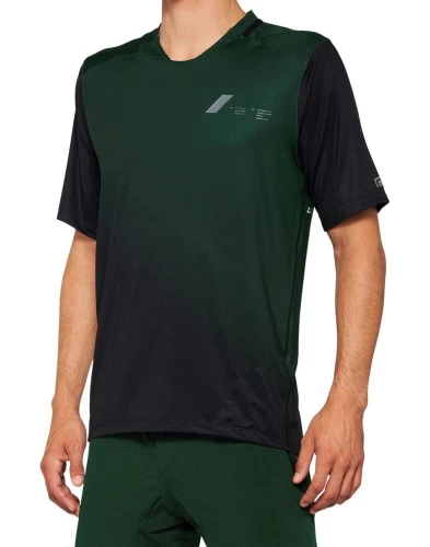 Koszulka męska 100% CELIUM Jersey krótki rękaw forest green black roz. M