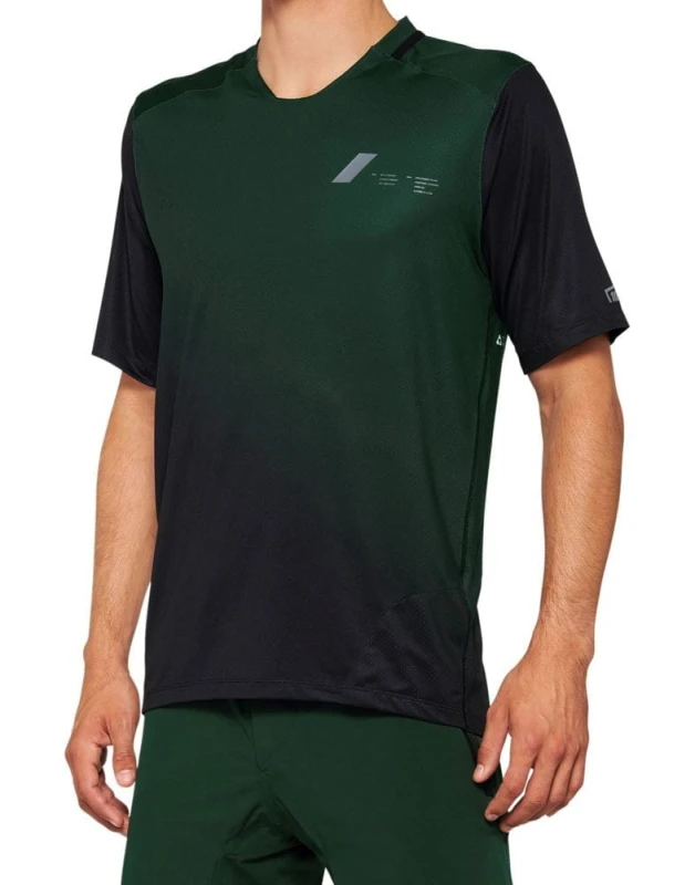 Koszulka męska 100% CELIUM Jersey krótki rękaw forest green black roz. L