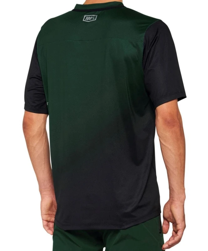 Koszulka męska 100% CELIUM Jersey krótki rękaw forest green black roz. L