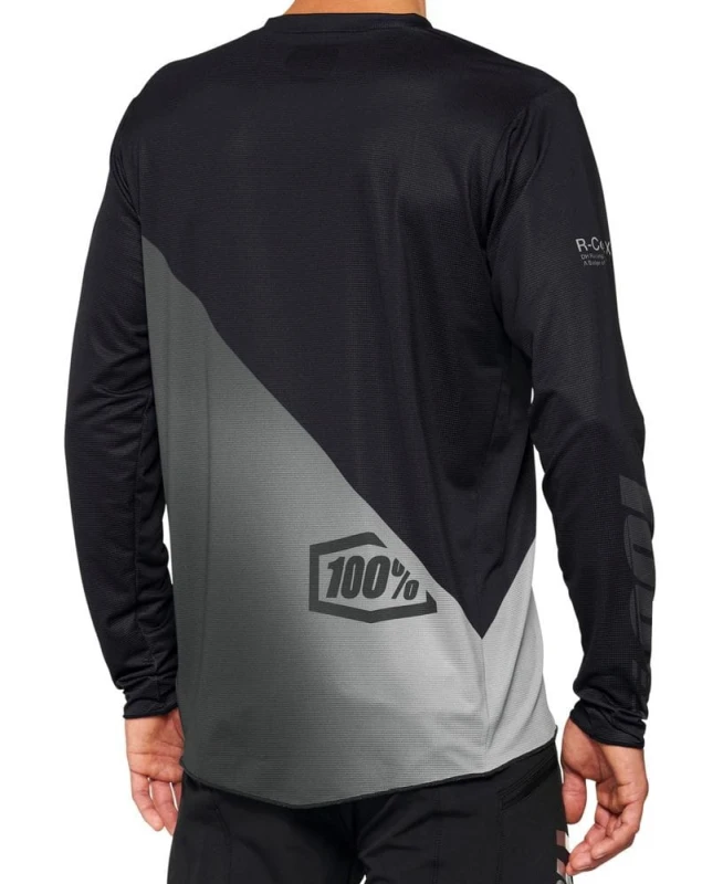 Koszulka męska 100% R-CORE X Jersey długi rękaw black grey roz. L (NEW 2022)