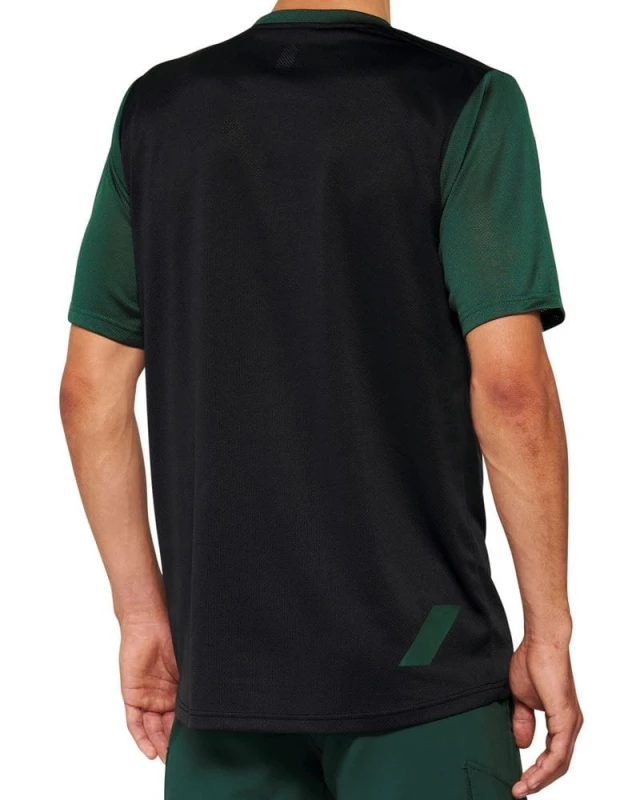 Koszulka męska 100% RIDECAMP Jersey krótki rękaw black forest green roz. S