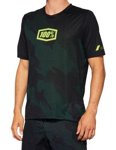 Koszulka męska 100% AIRMATIC LE Jersey krótki rękaw black camo roz. XL (NEW 2022)