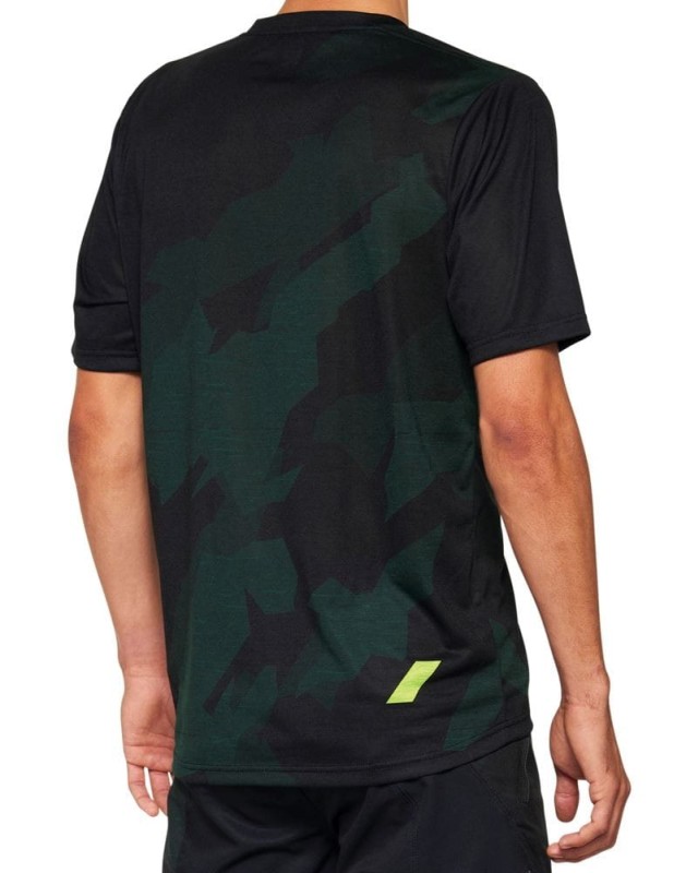 Koszulka męska 100% AIRMATIC LE Jersey krótki rękaw black camo roz. XL (NEW 2022)
