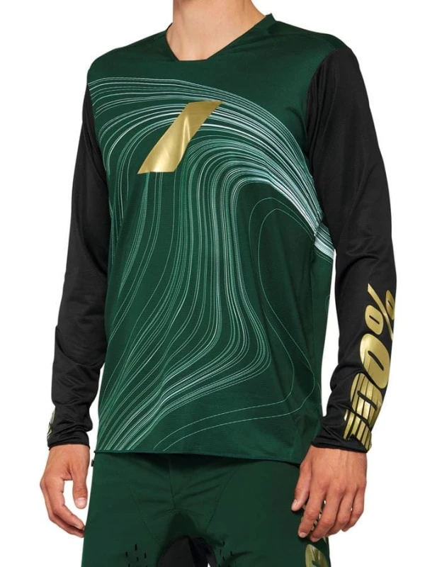 Koszulka męska 100% R-CORE X LE Jersey długi rękaw forest green roz. S (NEW 2022)