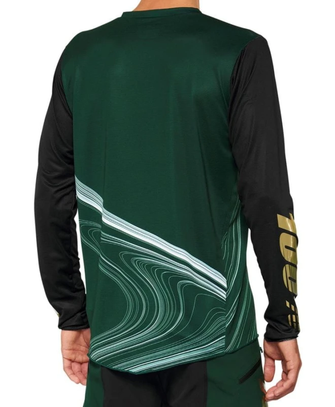 Koszulka męska 100% R-CORE X LE Jersey długi rękaw forest green roz. XL (NEW 2022)