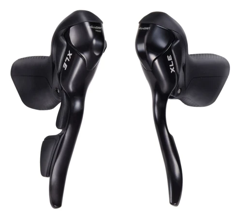 Klamkomanetki MICROSHIFT XLE, Para, 10.rzędowe, Kompatybilne z Shimano, Dual Control, Lewa Klamka Tylko z Dźwignią Hamulca, Czarne (NEW)