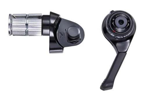 Manetka MICROSHIFT ADVENT, Prawa, 9.rzędowa, Nie kompatybilna z Shimano, Bar End Shifter, Friction/Indeksowanie (NEW)