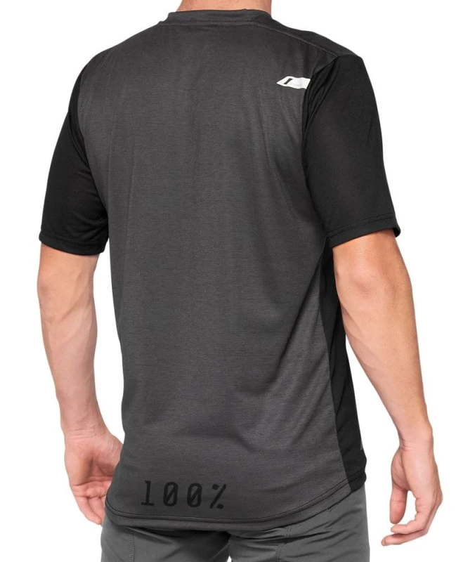 Koszulka męska 100% AIRMATIC Jersey krótki rękaw black charcoal roz. S (NEW 2022)