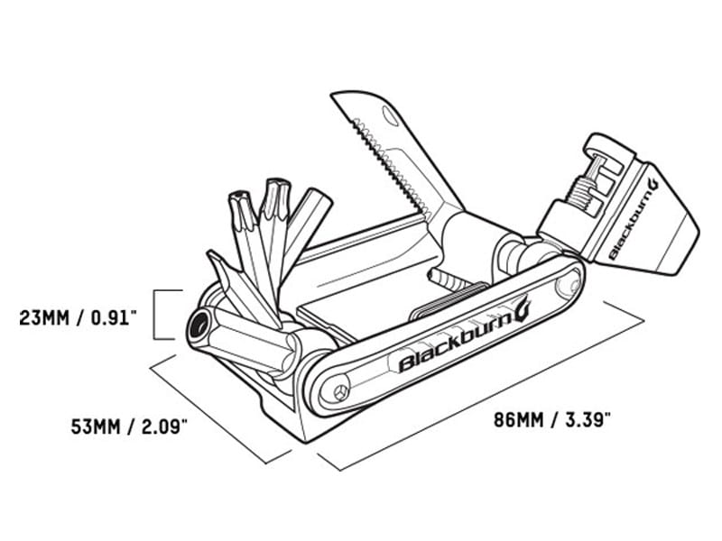 Kluczyk podręczny BLACKBURN WAYSIDE MULTI-TOOL 19funkcji grafitowy (NEW)