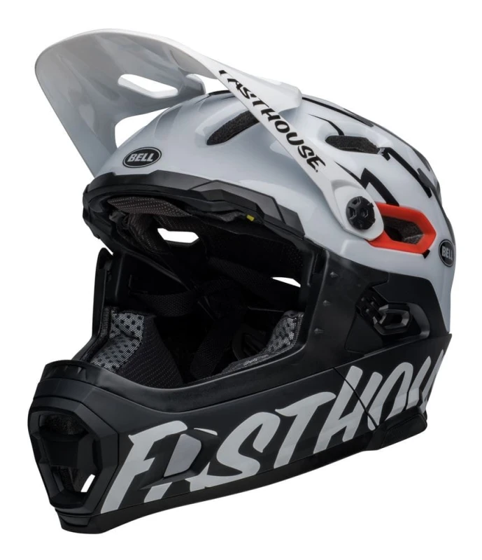 Kask full face BELL SUPER DH MIPS SPHERICAL fasthouse matte gloss black white roz. L (58–62 cm) (NEW)