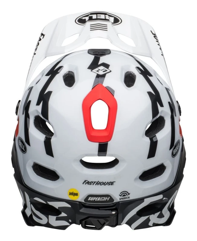 Kask full face BELL SUPER DH MIPS SPHERICAL fasthouse matte gloss black white roz. L (58–62 cm) (NEW)