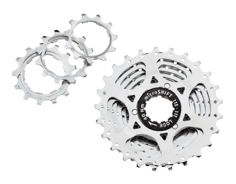 Kaseta MICROSHIFT CENTOS 11.rzędowa, Stalowa, Kompatybilna z Shimano, 11-12-13-14-15-16-17-19-21-24-28, Chrom, (NEW)