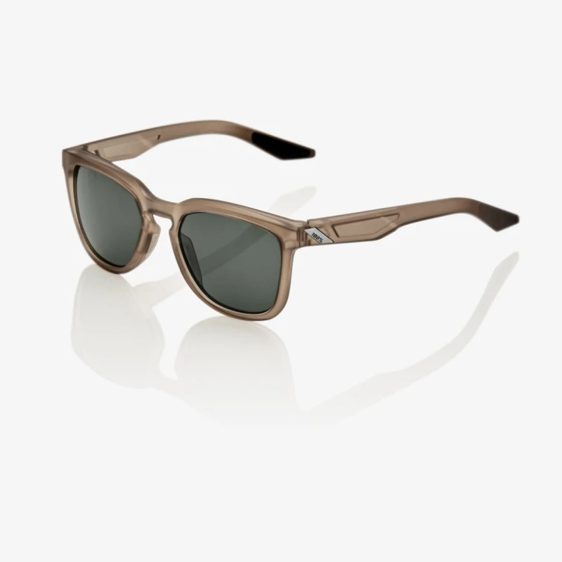 Okulary 100% HUDSON Soft Tact Translucent Crystal Sepia - Grey Green Lens (Szkła Szaro-Zielone, LT 12%) (DWZ)