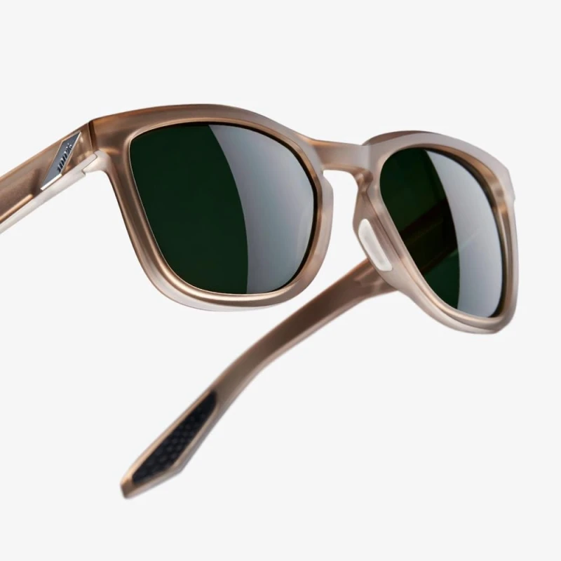 Okulary 100% HUDSON Soft Tact Translucent Crystal Sepia - Grey Green Lens (Szkła Szaro-Zielone, LT 12%) (DWZ)