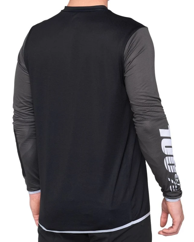 Koszulka męska 100% R-CORE X Jersey długi rękaw black white roz. L (NEW)