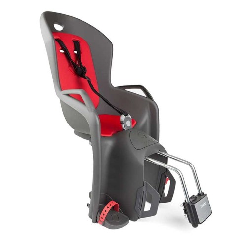 Fotelik rowerowy AMIGA ciemnoszary, zielona wyściółka