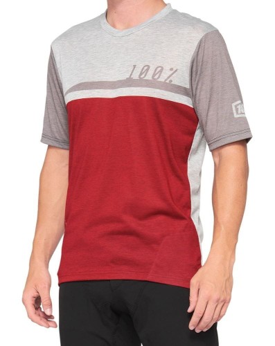 Koszulka męska 100% AIRMATIC Jersey krótki rękaw cherry grey roz. M (NEW 2021)