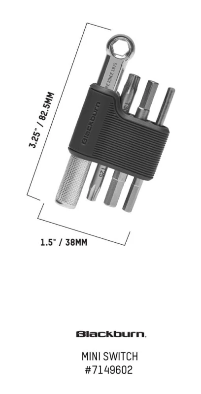 Kluczyk podręczny BLACKBURN MINI SWITCH TOOL 4 funkcje grafitowy (NEW)