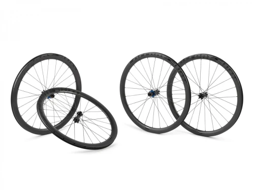 Koła 700C SHOT CARBON ELITE, czarne, komplet, przód: 12x100mm, tył: 12x142mm, bębenek Shimano 11