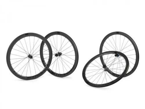 Koła 700C SHOT CARBON PRO, rainbow, komplet, przód: 12x100mm, tył: 12x142mm, bębenek Shimano 11