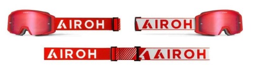 GOGLE AIROH BLAST XR1 RED MATT - SZYBA BLUE MIRRORED (1 SZYBA W ZESTAWIE)
