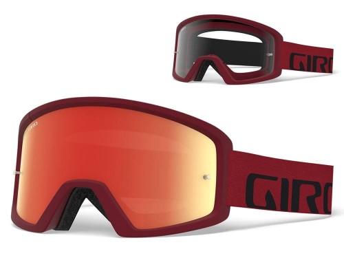 Gogle GIRO TAZZ MTB red black (Szyba kolorowa VIVID-Carl Zeiss TRAIL + Szyba Przeźroczysta 99% S0) (DWZ)