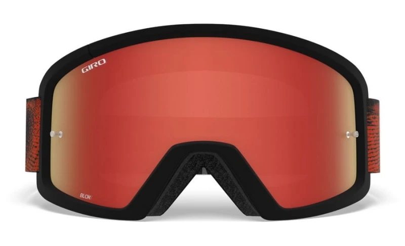 Gogle GIRO BLOK MTB black red hypnotic (Szyba Czerwona Lustrzana AMBER SCARLET + Szyba Przeźroczysta 99% S0) (DWZ)