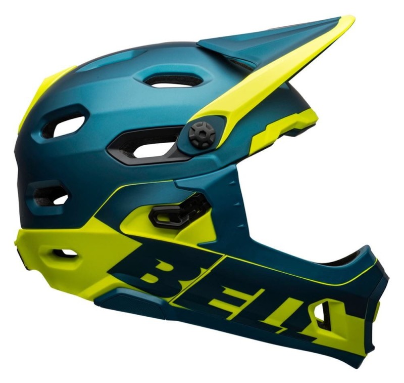 Kask full face BELL SUPER DH MIPS SPHERICAL matte gloss blue hi-viz roz. L (58-62 cm) (NEW)