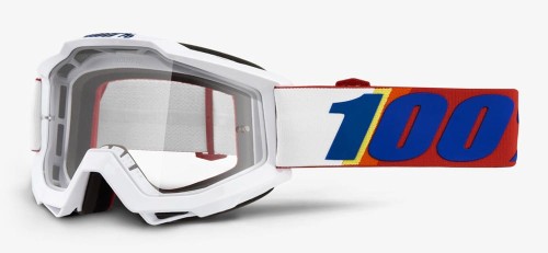 Gogle 100% ACCURI MINIMA (Szyba Przezroczysta Anti-Fog, LT 88%-92%)
