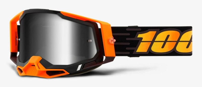 Gogle 100% RACECRAFT 2 COSTUME 2 (Szyba Srebrna Lustrzana Anti-Fog, LT 25%+/-5% + Szyba Przezroczysta Anti-Fog, LT 88%-92% + 10 Zrywek) (NEW)