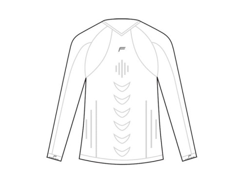 Koszulka męska FUSE STAYCOOL Megalight 140 długi rękaw / XXL biała