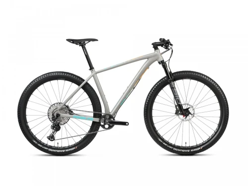 Rower MTB 29" PEAK BOOST XT platyna-niebiesko-pomarańczowa, S