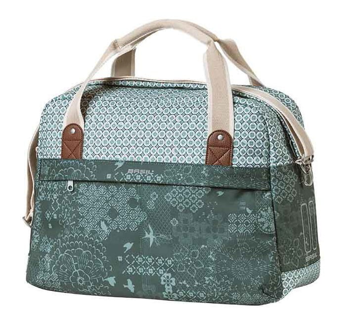 Sakwa miejska pojedyncza BASIL BOHEME CARRY ALL BAG 18L, mocowanie na haki, wodoodporny poliester, forest green (NEW)