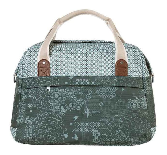 Sakwa miejska pojedyncza BASIL BOHEME CARRY ALL BAG 18L, mocowanie na haki, wodoodporny poliester, forest green (NEW)