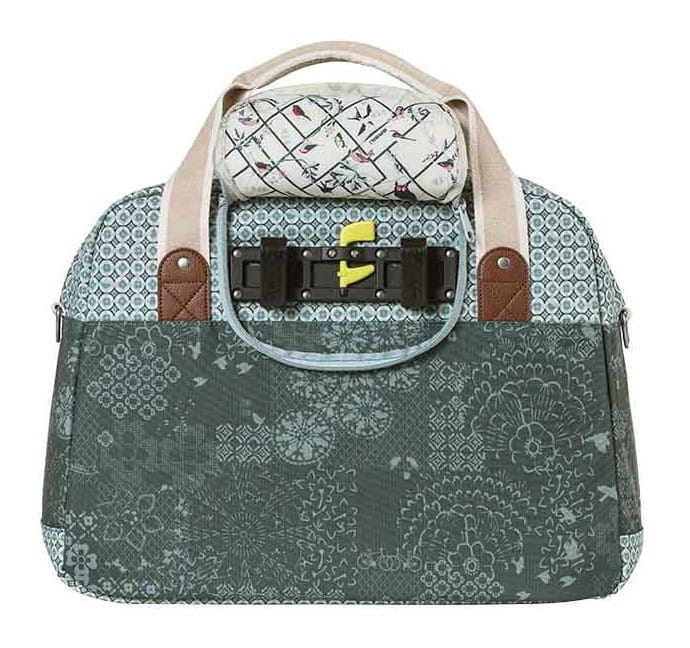 Sakwa miejska pojedyncza BASIL BOHEME CARRY ALL BAG 18L, mocowanie na haki, wodoodporny poliester, forest green (NEW)