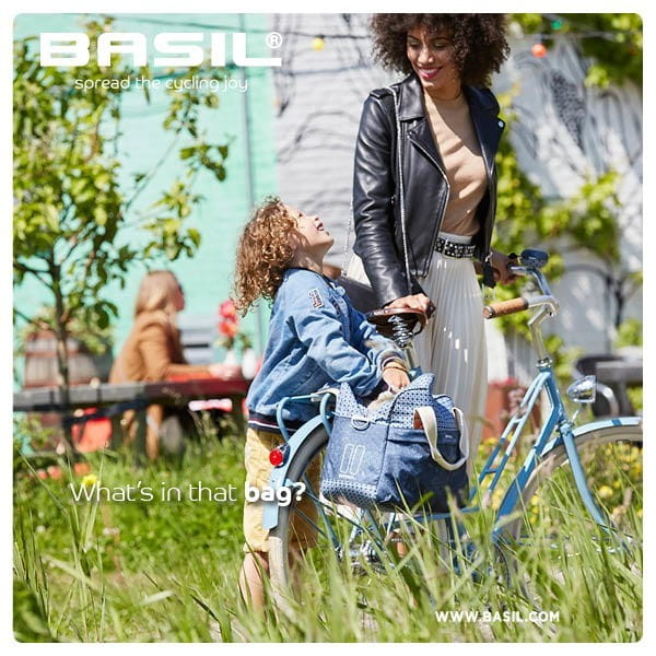 Sakwa miejska pojedyncza BASIL BOHEME CARRY ALL BAG 18L, mocowanie na haki, wodoodporny poliester, forest green (NEW)
