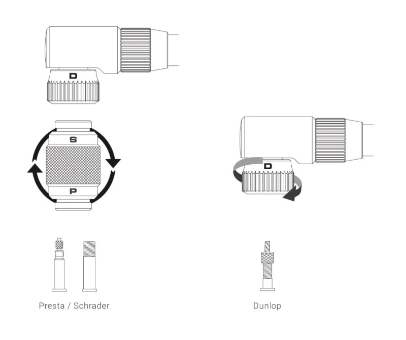 Pompka podłogowa BIRZMAN The Pump with Helix (Presta/Schrader/Dunlop), 220psi/15bar, CNC, Srebrna, Drewno lakierowane