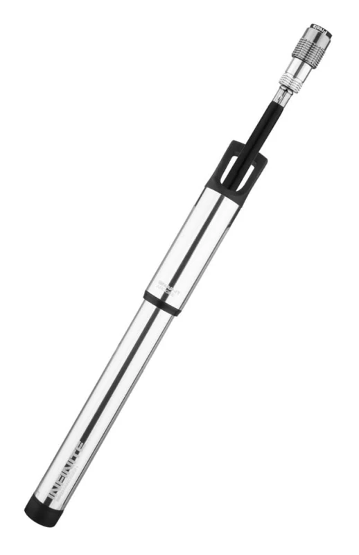 Pompka ręczna BIRZMAN Infinite Apogee Road (Presta/Schrader), 160psi/11bar, Długość 255mm, CNC, Srebrna