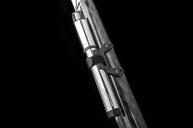 Pompka ręczna BIRZMAN Infinite Apogee Road (Presta/Schrader), 160psi/11bar, Długość 255mm, CNC, Srebrna