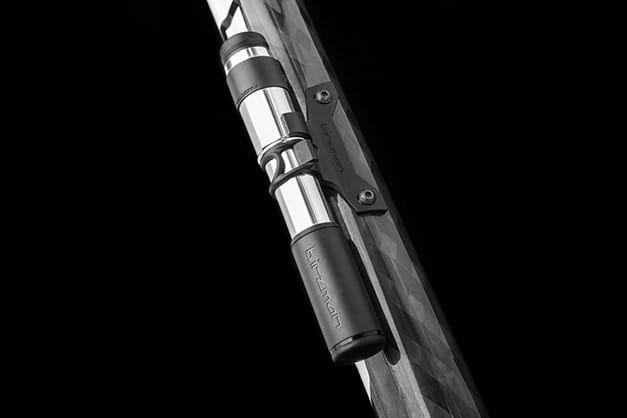 Pompka ręczna BIRZMAN Infinite Apogee MTB (Presta/Schrader), 90psi/6.2bar, Długość 255mm, CNC, Grafitowa