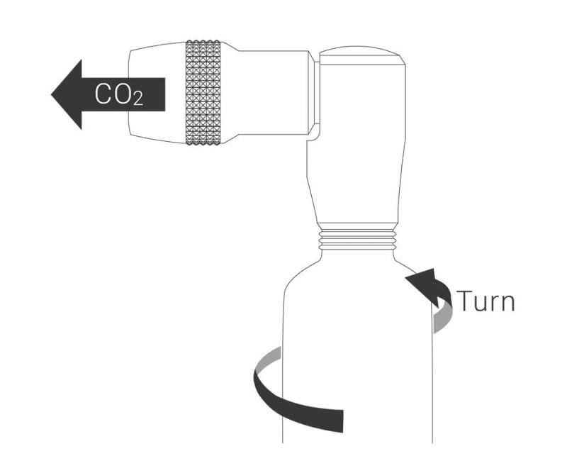 Pompka na naboje CO2 BIRZMAN Roar Control 16g, Uchwyt neoprenowy + naboje CO2 3x16g