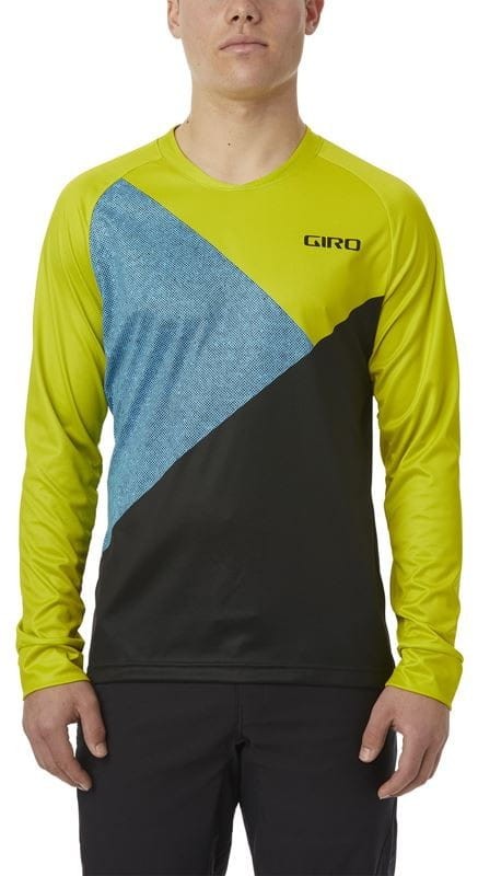 Koszulka męska GIRO ROUST LS JERSEY długi rękaw citron green shadow roz. M (DWZ)