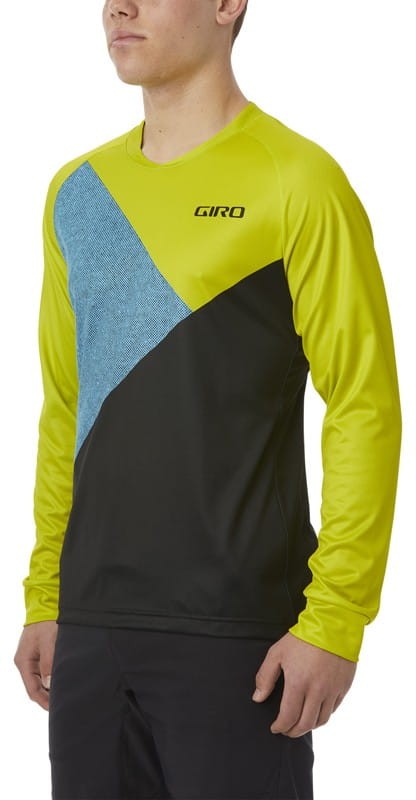 Koszulka męska GIRO ROUST LS JERSEY długi rękaw citron green shadow roz. M (DWZ)