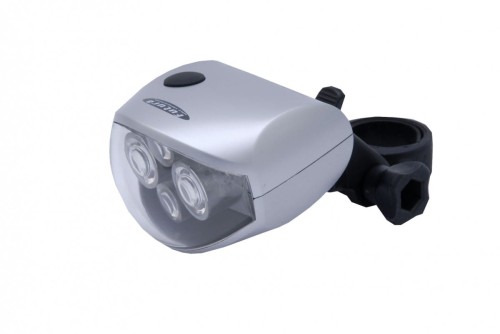 Lampka przednia FUTURA 4FOUR + baterie srebrna