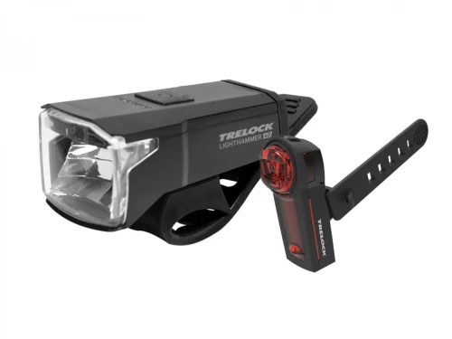 Zestaw lamp LS 440 LIGHTHAMMER 10/40 lux / LS 740 VECTOR REAR 1 dioda USB on/off czarna